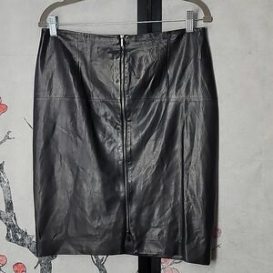 PAULE KA Lambs Leather Skirt Size Euro 42 US Size 8